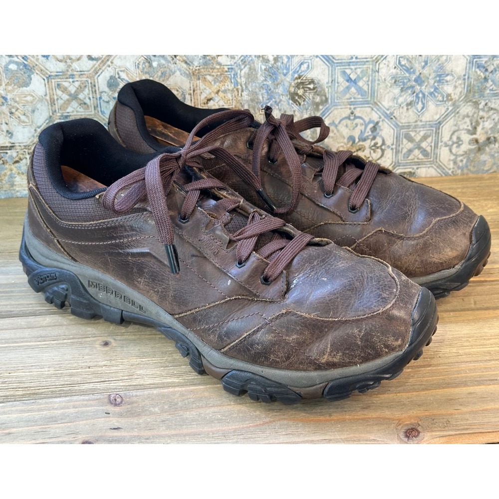 Merrell Moab Adventure Leather Sneakers Shoes Mens 14 Brown